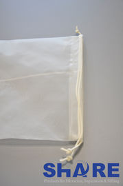 White Ultrasonic Welded Nylon Mesh Filter Bags For Industrial Filtration