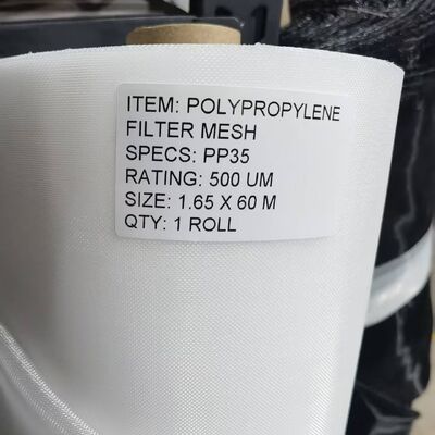 500 UM Polypropylene Monofilament Woven Mesh Filter Cloth in Rolls, Sheets, Flat Discs for Air, Gas or Liquid Filtration
