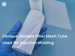 Filtre de tube en maille en nylon PET PP soudé oblique utilisé pour le moulage par injection, la couture de chevauchement